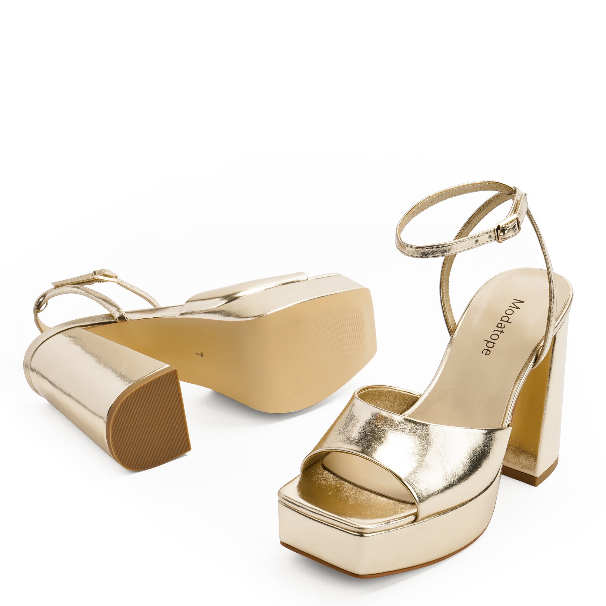 Cleo Platform Sandals - Modatope 7 / Brown Cleo Platform Sandals - Modatope 7 / Brown