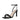 Amoria Ankle Strap Sandals in black